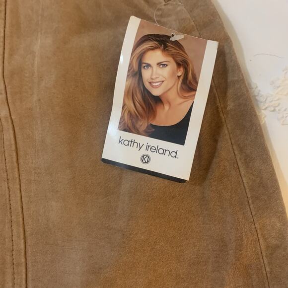 Leather Suede Skirt Ladies Size 12 Kmart NOS Beautiful Brown Sexy Kathy Ireland - Picture 2 of 6